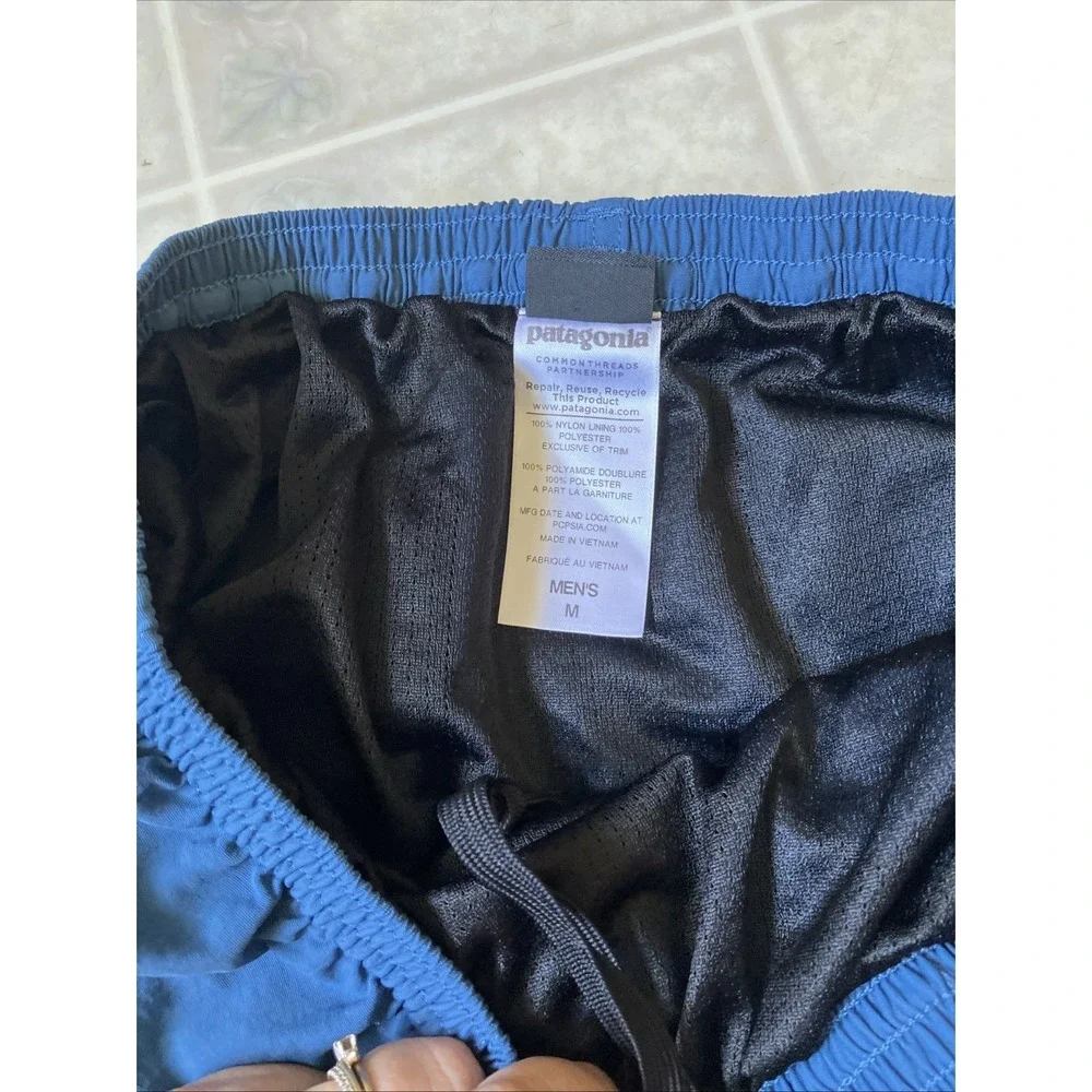 Patagonia Shorts Mens Medium Blue Swim Trunks Board Shorts Quick Dry Lined